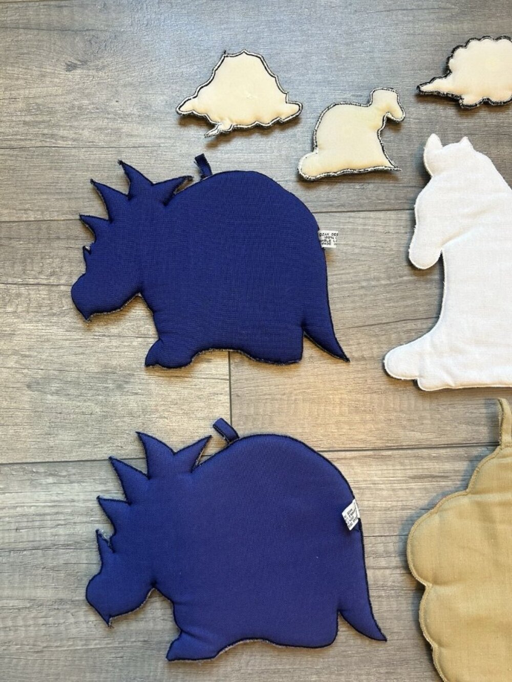 Vintage Zak Designs Potholder Lot Dinosaurs Bear Sailboat Zebra WC Imports Retro - Picture 16 of 16